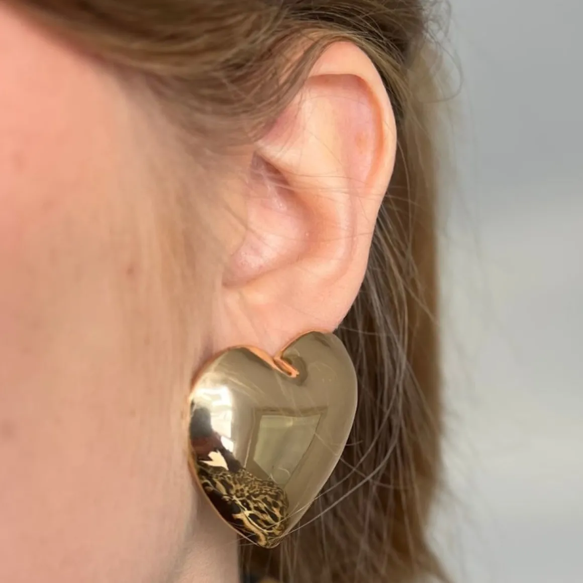 Winther Studio Gaver Til Mor | Archive Sale*Big Heart Ørestikker Guld