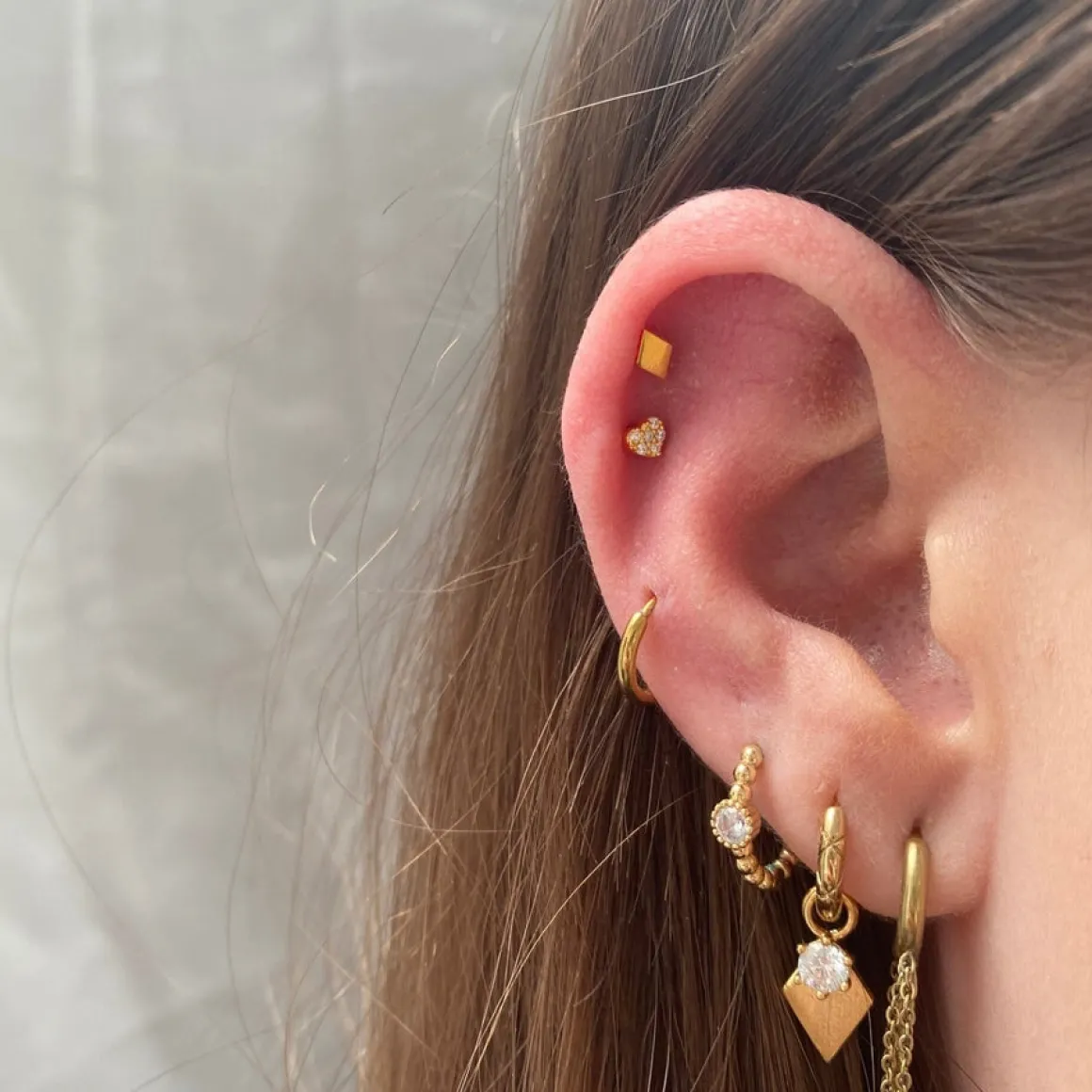 Winther Studio Øreringe | Piercingsmykker*Heart Piercing Sølv
