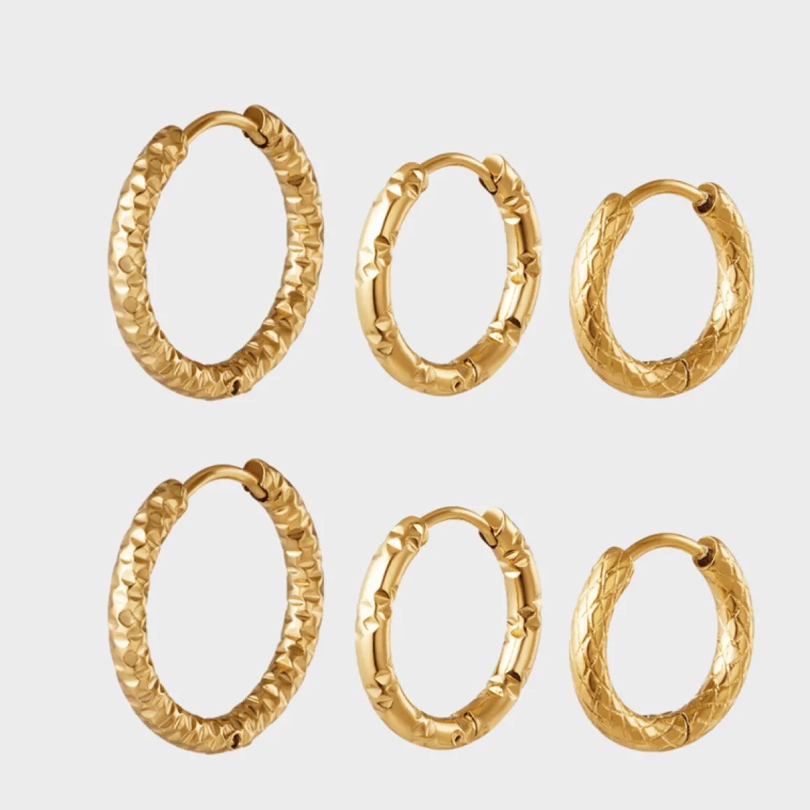 Winther Studio Julegaver | Smykkesæt*Hoop Mix Golden Guld