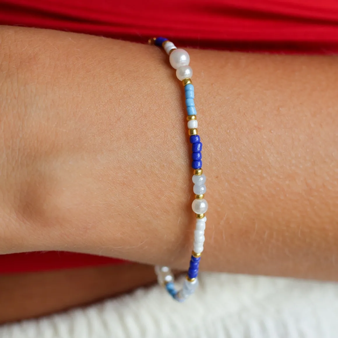 Winther Studio Armbånd*Navi Pearl Armbånd Blå
