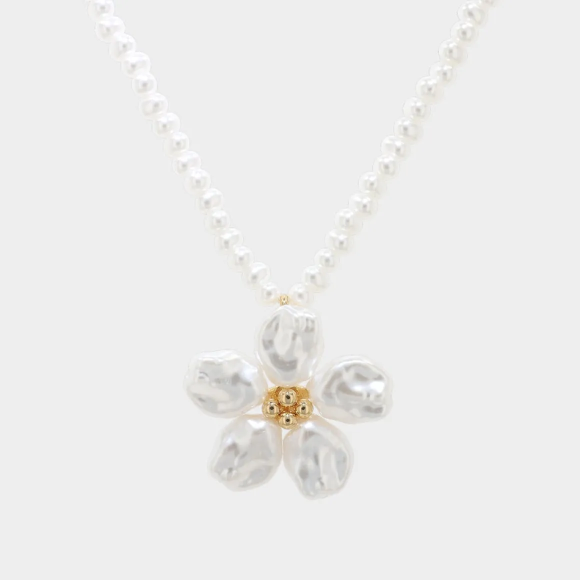 Winther Studio Halskæder*Pearly Bloom Halskæde Guld