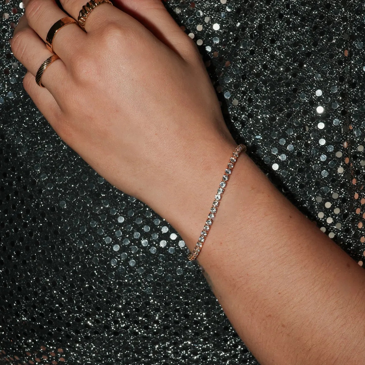 Winther Studio Armbånd*Tennis Armbånd Guld