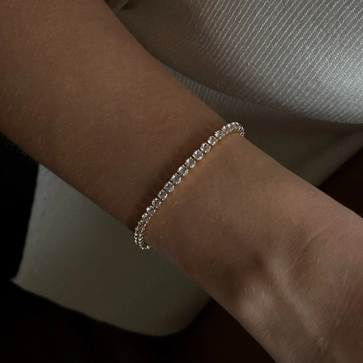 tennis_armbnd_3.webp Winther Studio Armbånd*Tennis Armbånd Guld